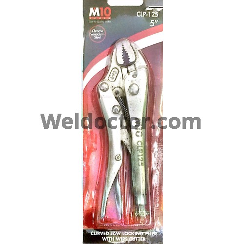 5" Curved Jaw Locking Plier with Wire Cutter