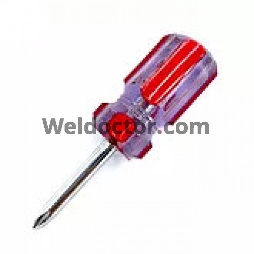  Plastic Handle Stubby Screw Driver 1.5" Philips Head