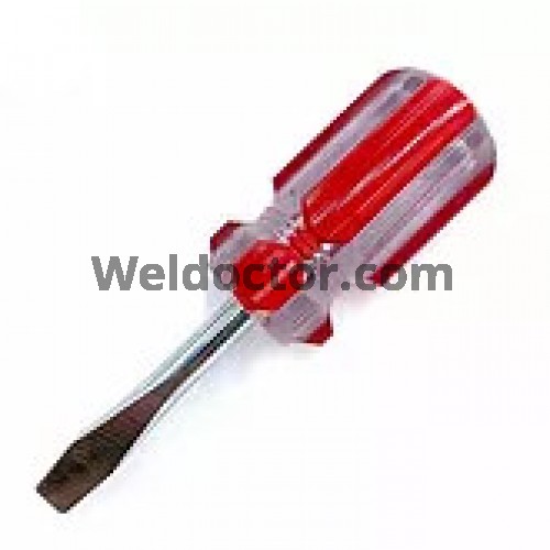  Plastic Handle Stubby Screw Driver 1.5" Sloted Head