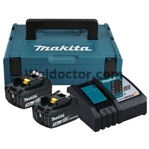 Makita MKP1RF182 (197974-5), 18V Charger & Battery Pack 3.0AH (BL18308 x 2) + (DC18RC x 1) + Connector Case)  [MKP1RF182 (197974-5)]